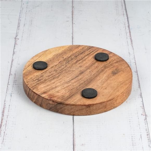 Acacia Wood Round Coasters Protection Tabletop,Countertop and Surfaces - Picture 4 of 6